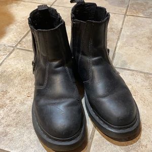 All black Dr. Marten boots